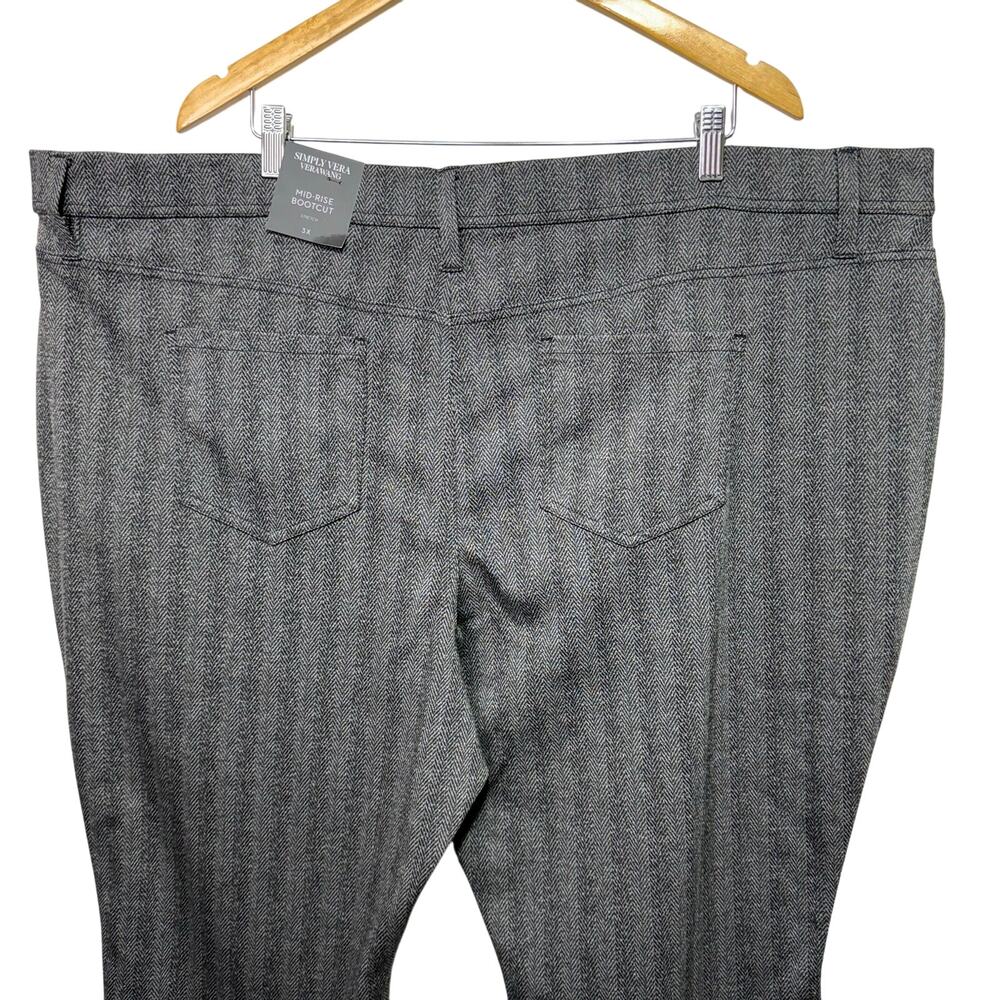 Simply Vera Vera Wang Pants Women’s Size 3X Mid-Rise Bootcut Stretch Gray - Picture 2 of 12